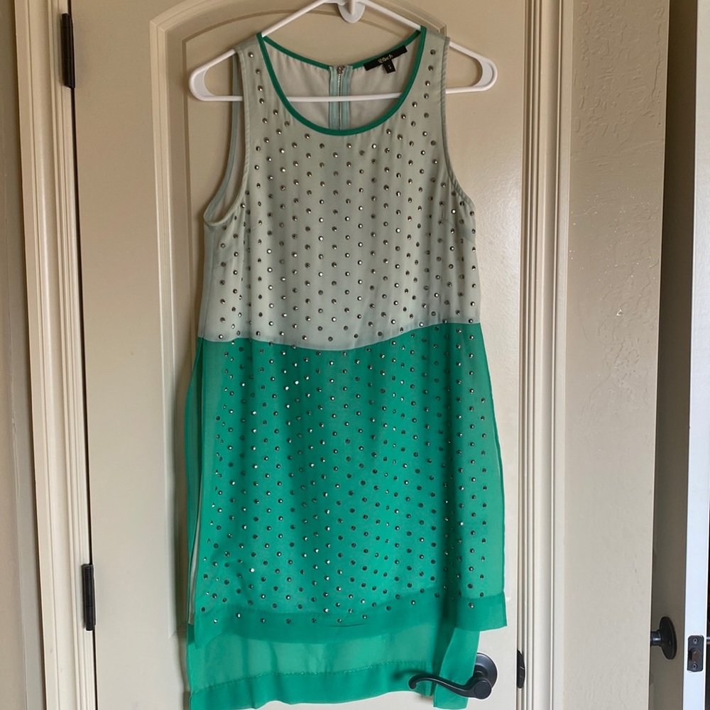 Color block studded dress